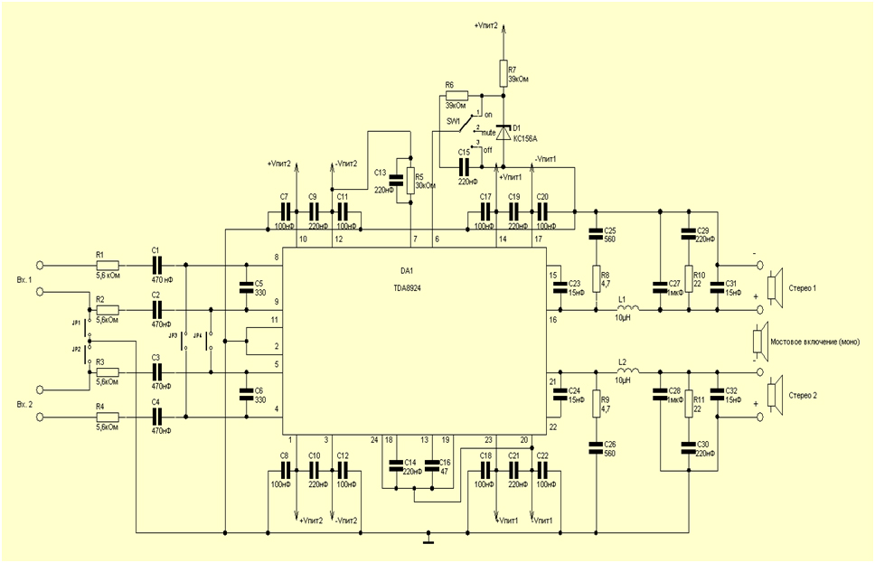 Tda8954j схема включения